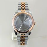 Two Tone Round Edge Watch Case 39mm 36mm Sapphire Crystal Glass For Seiko NH35 NH36 NH38 NH34 Miyota 8215 Movement Presidential Bracelet