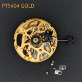 Genuine HK PT5404 Automatic Mechanical Movement Gold Skeleton Self-winding High Quality Golden Silver Version