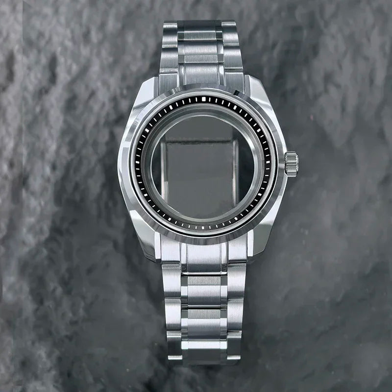 Premium 40mm 44GS Design Case Fit 32.5mm Dial Sapphire Crystal Chapter Ring Matches High Quality Automatic Luxury GMT NH35 NH34