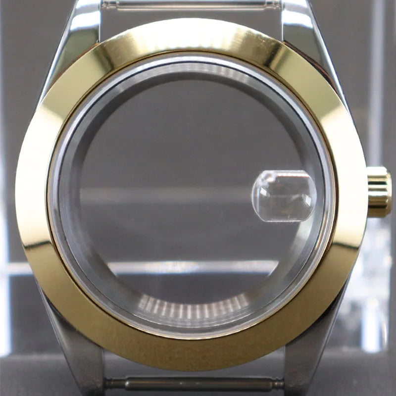 Explorer Watch Case 36mm/39mm Silver Rose Gold yellow Gold Two tone Sapphire 316L stainless Steel For Nh35 Nh36 NH34 NH38 Nh70 Miyota 8215 8285Movement