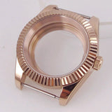 36/39mm Silver Gold Rose Gold Fluted Bezel Stainless Steel Watch Case fit NH35 NH36 4R35 4R36 ETA2824 PT5000 Movement