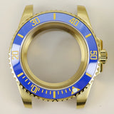 40MM PVD Gold Submariner Watch Case  GMT Yacht Master Polish Strap Sapphire Glass For NH35 NH36 NH34 NH38 Miyota 8215 Eta 2824 GMT SUB Yacht 20ATM waterproof