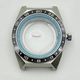 44.5mm GS Tokyo Lion Watch Case 24hours Lume Ceramic Watch Bezel  Fit 32.5mm Dial Sapphire Crystal  For Seiko NH35/36/4R Automatic Movement Mod Parts