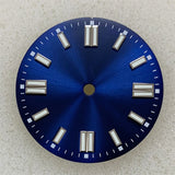 28.5MM sunburst watch Dial Green Luminous Watch Dial for NH35/ETA2836 2824/Pt5000/ 8215/Mingzhu 2813 Movement Watch Modification Accessories