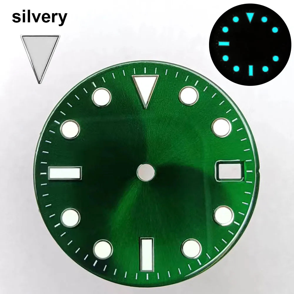 151 type of dials Submariner 28.5mm dial with calendar window suitable for NH35 movement luminous dial can support DIY dial customization name/logo