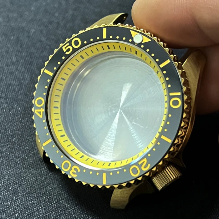 41mm Aluminum Bronze SKX007 Case Sapphire Glass Suitable For NH35/36 Movement 20Bar