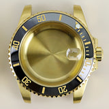 40MM PVD Gold Submariner Watch Case  GMT Yacht Master Polish Strap Sapphire Glass For NH35 NH36 NH34 NH38 Miyota 8215 Eta 2824 GMT SUB Yacht 20ATM waterproof