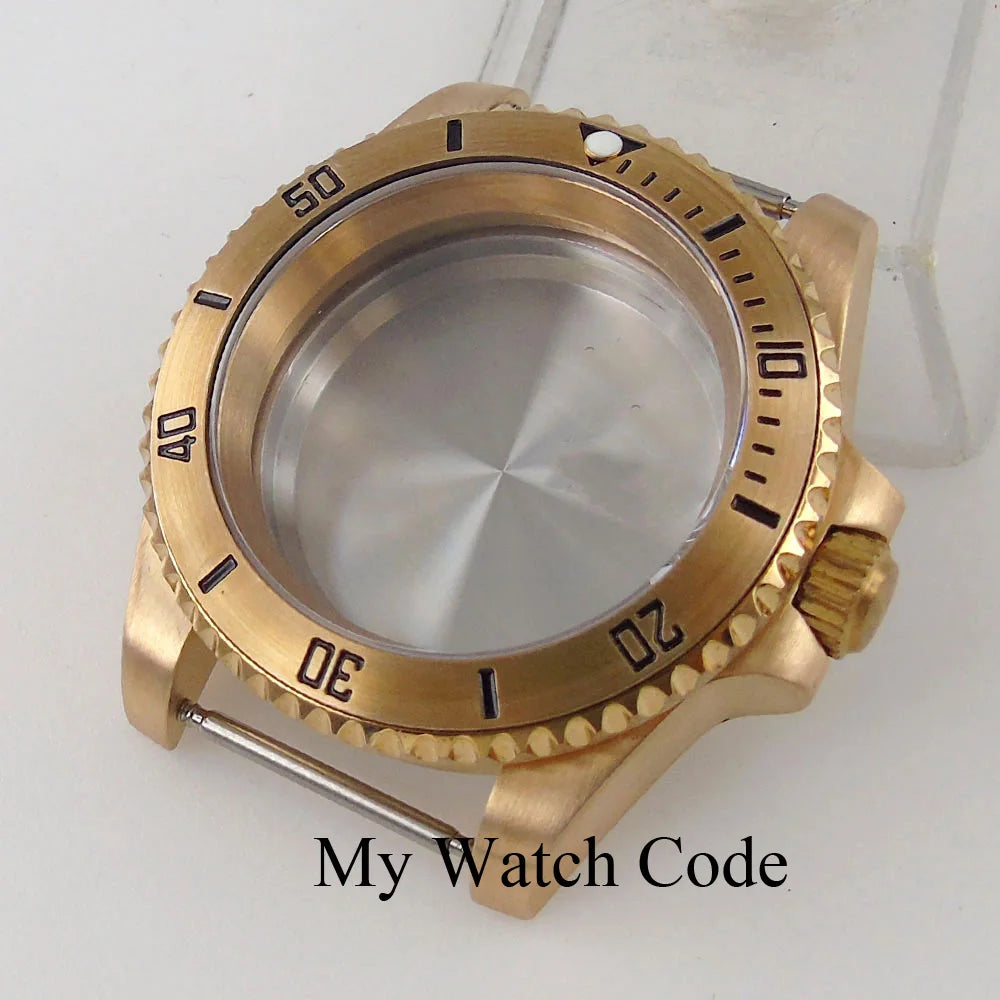 40mm CUSN8 Bronze Case 200M Waterproof Dive SUB Water Ghost Watch Case for NH34 NH35 NH36 NH38 NH39 NH70 NH72 ETA2824 PT5000 Bronze Insert