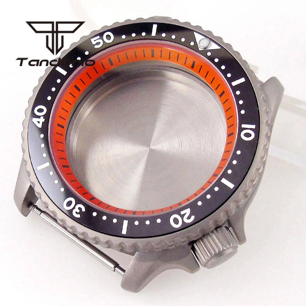 41mm Titanium Skx007 Watch Case 3.8 Crown Sapphire Glass Chapter Ring Fit NH35 NH36 NH38 Movement