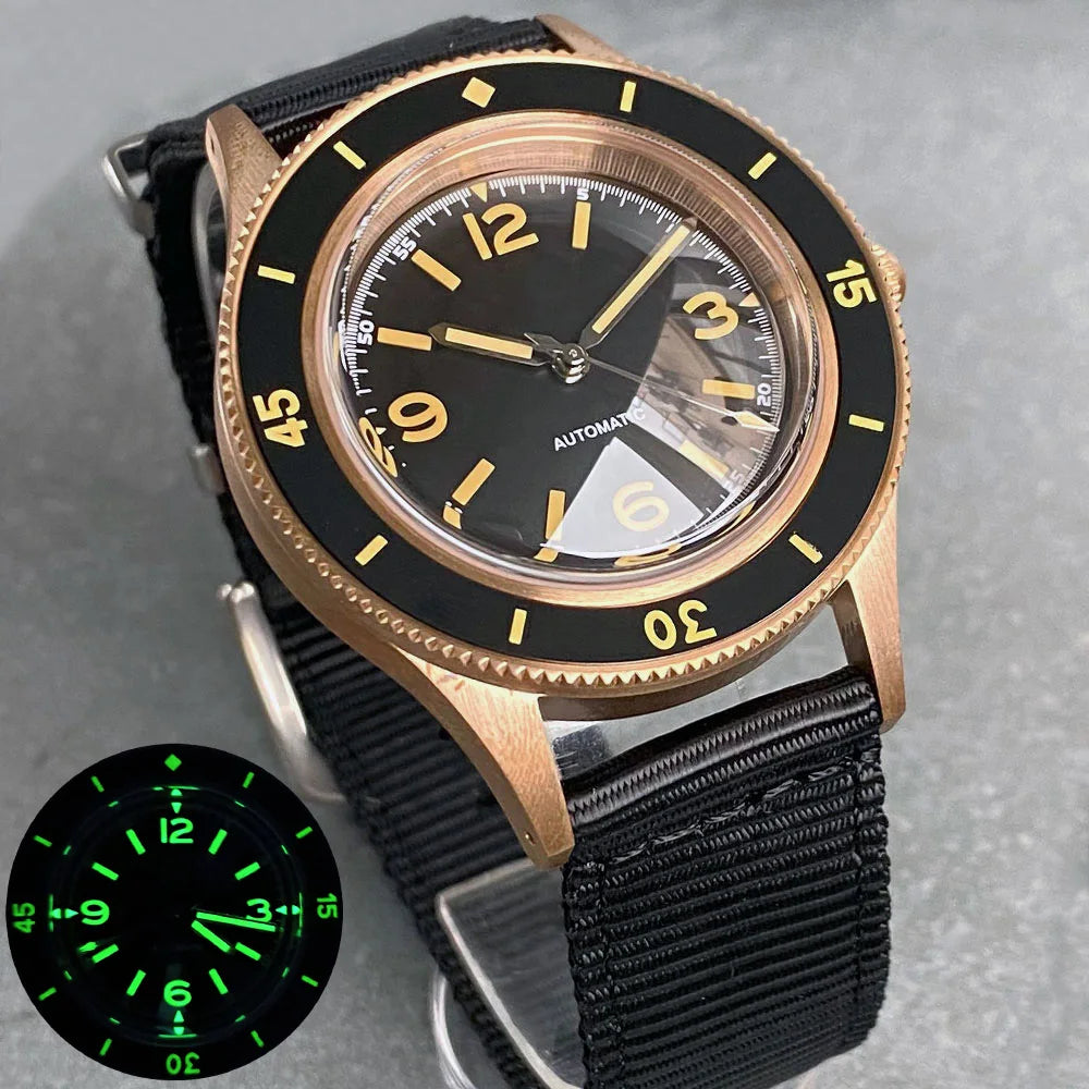 Tandorio 40mm CUSN8 Bronze Diver NH35 PT5000 Domed Sapphire 20ATM