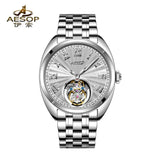 42mm Flying Tourbillon Watch AESOP 7088G Skeleton 5ATM Waterproof Sapphire High Accuracy