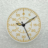 28.5mm pilot Dial Green Luminescence Suitable for NH35/NH36 Movement Installation, Pilot Mechanical Watch Modification Accessories