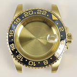 40MM PVD Gold Submariner Watch Case  GMT Yacht Master Polish Strap Sapphire Glass For NH35 NH36 NH34 NH38 Miyota 8215 Eta 2824 GMT SUB Yacht 20ATM waterproof