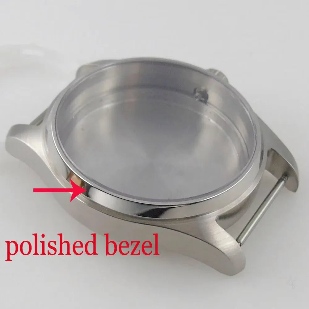 Solid Bronze Pilot Case 36mm 39mm Fit for NH35 NH36 PVD Black Pilot Case PT5000 ETA2824 Sapphire Crystal 200M Waterproof Screw Crown