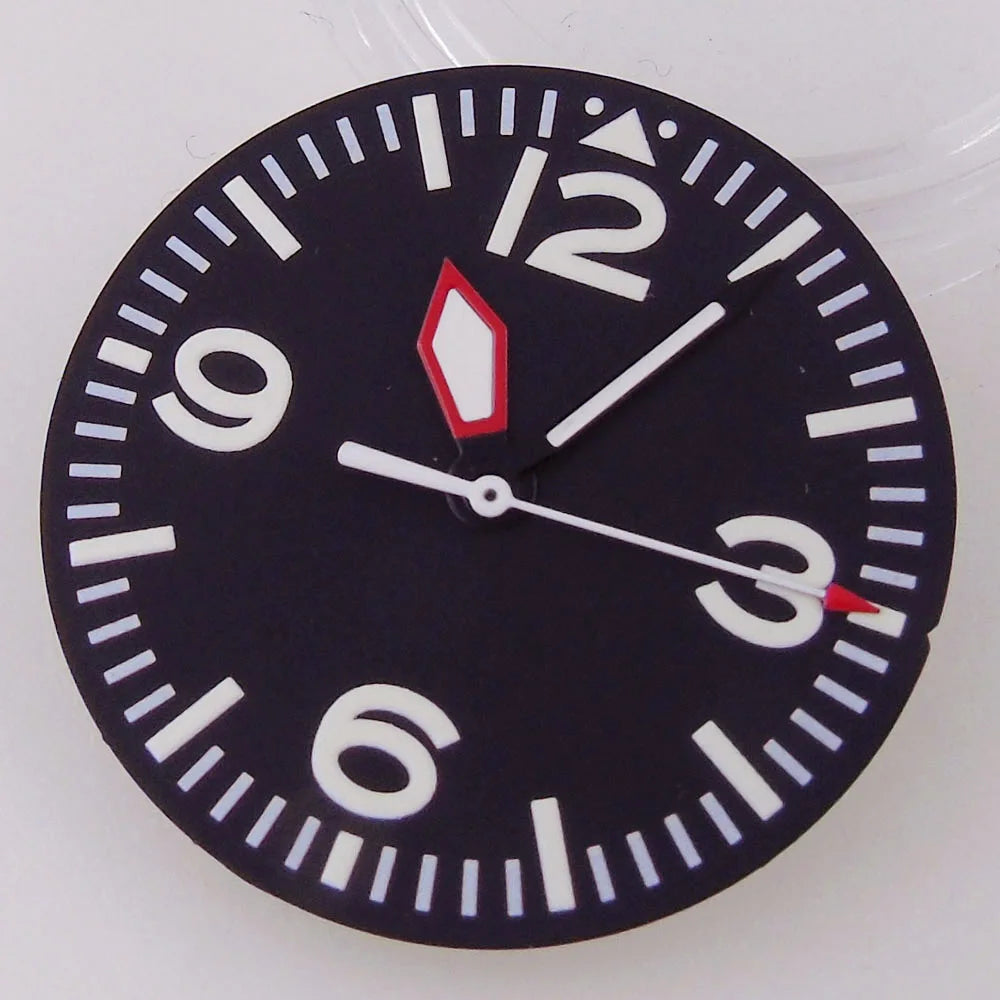 29mm explore Watch Dial Face Sword Red Hand for NH 35 NH 36 ET A2824 PT 5000 Black Face for sk x MOD Parts