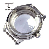 Tandorio Cocktail Mod Watch Case Domed Sapphire 40mm NH35 Automatic +33.5mm Dial Set Glass Back GS Style Accessary