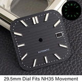 44mm Square Watch Case Cubitus Mod part NH34 NH35 NH38 36 Movement Sapphire for 29.5MM Dial