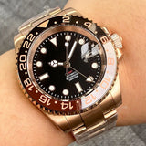 Tandorio NH34 GMT Two Tone Diving Watch TD015C 904L Bracelet 20Bar 40MM Sapphire