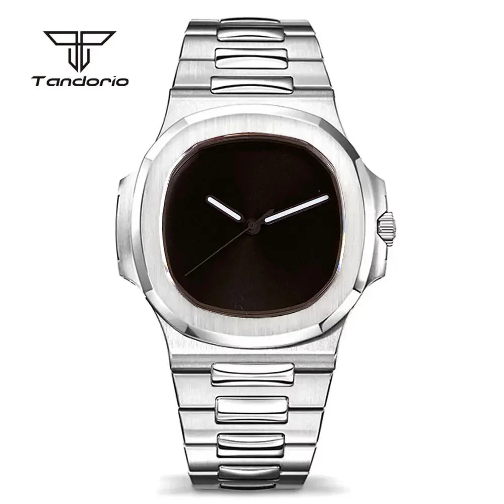 40mm Tandorio Nautilus Musou Style Dress Watch TD302M Sapphire Plain Japan NH35A Miyota 8215 PT5000 Automatic 10ATM  GlassBack