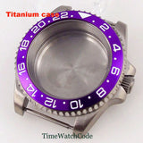 Titanium Watch Case 40mm Sub Diver  200m Waterproof Fit for NH35 NH36 ETA2824 PT5000 Antiallergry Sapphire Crystal Screw-in Crown
