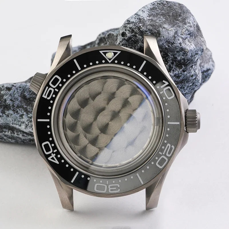Titanium Seamaster Watch Case Sapphire Glass  20ATM  For NH35NH36 Automatic DIVER Case