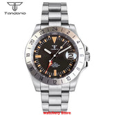 GMT Watch Fixed Bezel 40mm Tandorio TD229F 10ATM NH34A Movement Sapphire