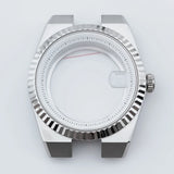 40mm Land-Dweller Watch Case silver sapphire NH34 NH35 NH36 NH38  NH72 ETA 2836 Miyota8215 10Bar