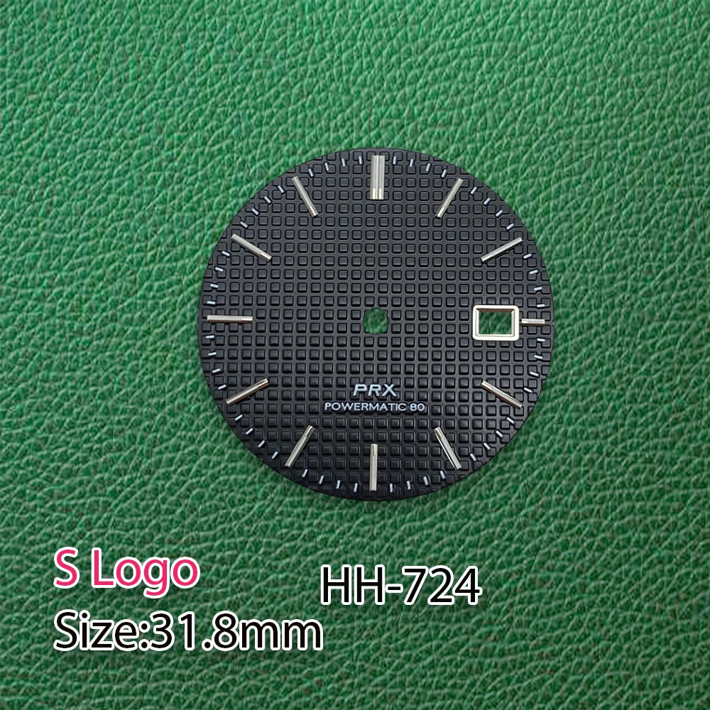 31.8mm watch dial PRX dial NH35 Oak dial Dial No Hands Green Luminous Suitable for NH35 NH36 Movement Watch Modification Accessories