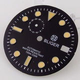 29mm Black Watch Dial Face for NH37A Movement Watch Mod Mechanical Wristwatch Part