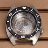 41mm Mod Turtle Watch Case Sapphire Glass Waterproof For Abalone/tuna mouth Captain Willard TMI NH35 NH36 NH38 4R Movement Stainless Steel Watch Accessories
