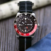 チタンGMTウォッチ Tandorio TD015T 42mm フロッグ NH34 GMT 自動巻き時計 夜光サファイア 20気圧