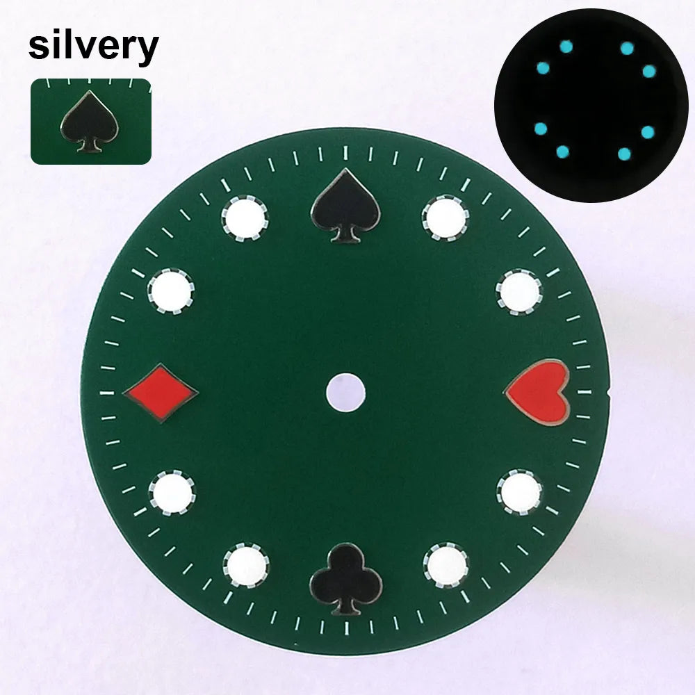 151 type of dials Submariner 28.5mm dial with calendar window suitable for NH35 movement luminous dial can support DIY dial customization name/logo