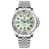 Full Lume Yacht Master Tandorio Tandorio TD265A 40mm NH36 Dive Watch Day Date glass back 20bar