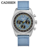 40mm CADISEN Titanium TI-7 MULTISYNC Chronograph VK63  AR Sapphire Luxury Quartz Watch For Man