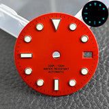28.5mm blue lume NH35 NH34 Dial Single Calendar Submariner style with Hands Watches accessory