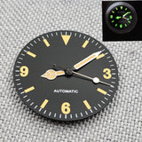29mm Retro Explorer Dial  369 Luminous Dial 369 yellow marker Suitable For Eta2824 2836 Miyota82 Series Mingzhu Dg2813 Nh35 Nh36 Automatic Movement