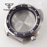 44mm Captain Willard Watch Case Stainless Steel Brushed Turtle Abalone 6105 Watch Case  20BAR Sapphire Glass Ceramic Rotating Bezel Fit NH34 NH35 NH36 ETA2824 PT5000 Movt