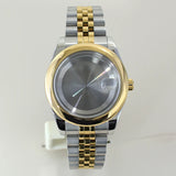 Two Tone Round Edge Watch Case 39mm 36mm Sapphire Crystal Glass For Seiko NH35 NH36 NH38 NH34 Miyota 8215 Movement Presidential Bracelet