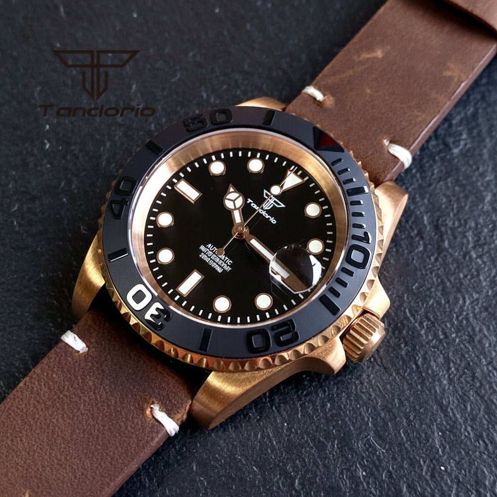 Solid Bronze Yacht Master Watch 40mm Tandorio TD232K CUSN8 NH35A