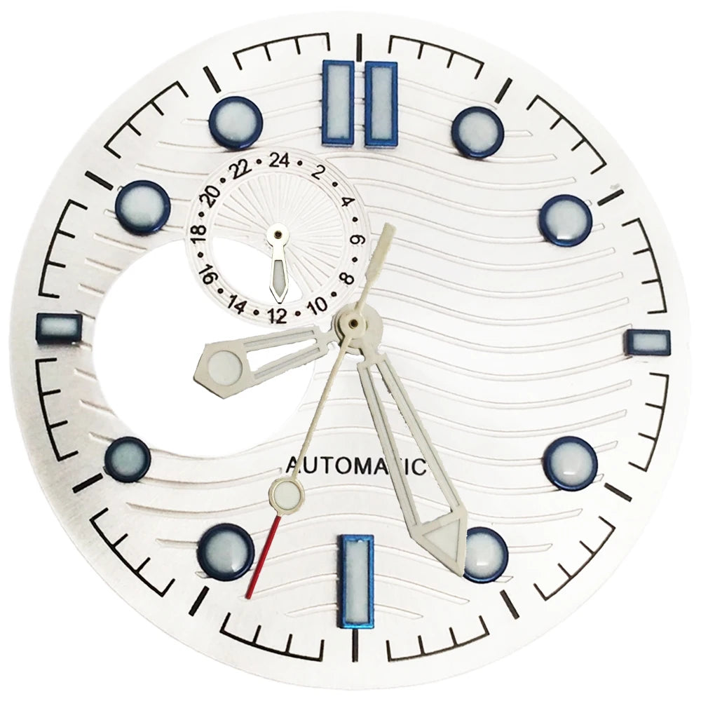 NH39 Watch Dials 31mm Subsecond dial  Hands Green Luminous  Watch Accessories Parts