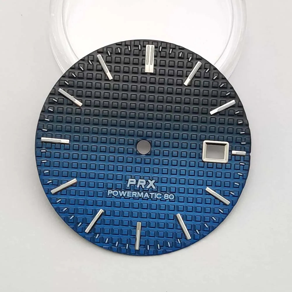 31.8mm Watch Dial No Logo Waffle Texture Thin Markers Watch Dial Mod Fit For PRX AP Seiko NH35/36 Movement Case Parts Hands Accessories