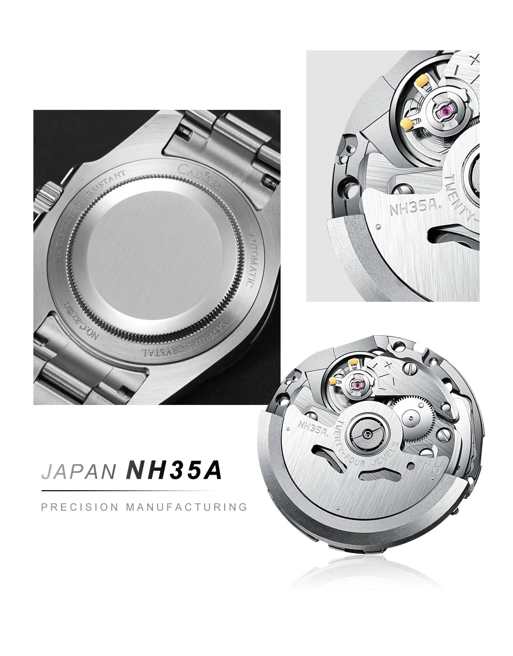 CADISEN C8238 Submariner Diver NH35 Automatic Ceramic Bezel CADISEN C8238 Submariner Diver NH35 Automatic Ceramic Bezel