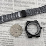 Gold / Rose Gold / PVD Black PRX case 40mm Automatic Modified Case Strap Set Fits Supe Player Prx NH35 NH36 Movement Sapphire Glass Penetrating