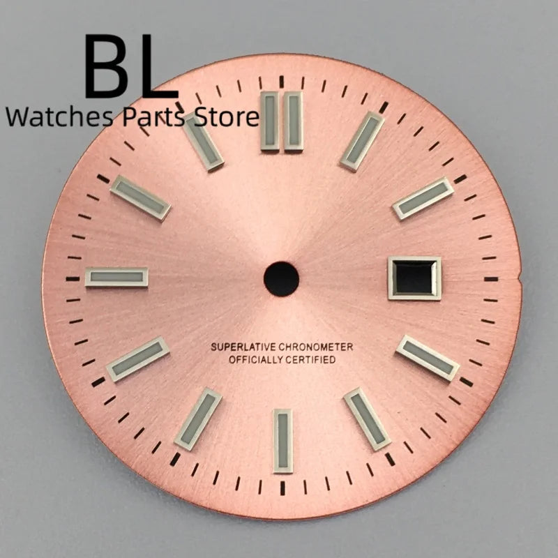 24.5MM Dial for women's watch Sunburst NH05 Watch Dial Gold Rose Sticks Number Women's Mechanical Watch Modified Parts Fit 31mm NH05 NH06 Watch