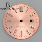 24.5MM Dial for women's watch Sunburst NH05 Watch Dial Gold Rose Sticks Number Women's Mechanical Watch Modified Parts Fit 31mm NH05 NH06 Watch