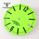NH35 full lume dial  29mm Green/White Automatic Watch Dial Date Window Full Luminous Wristwatch Face Spare Parts Accessories