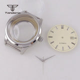 Tandorio Cocktail Mod Watch Case Domed Sapphire 40mm NH35 Automatic +33.5mm Dial Set Glass Back GS Style Accessary