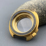 PVD Gold Turtle Abalone Watch Case 6105 6309 Crown at 4.1 Fit NH35 NH36 Movement 200m Waterproof Resistance Diving Men's Watch Case