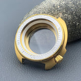 PVD Gold Turtle Abalone Watch Case 6105 6309 Crown at 4.1 Fit NH35 NH36 Movement 200m Waterproof Resistance Diving Men's Watch Case