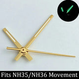 28.5mm Dial single/no calendar watch blue-green/green luminous dial hands fit for N H35/E2815/E2836 movement watch accessories